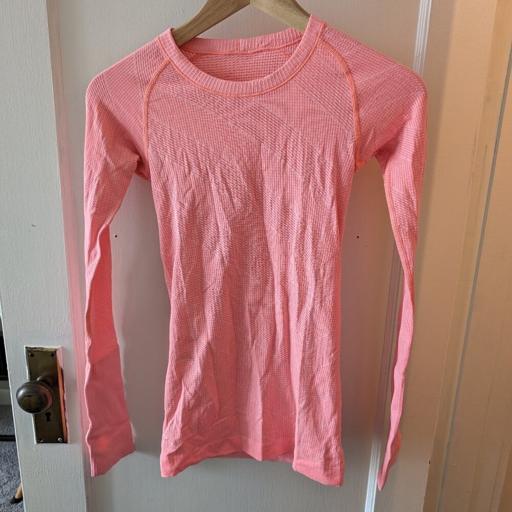 Lululemon - Rare Pink Swiftly Tech Long-Sleeve Shirt Size 2